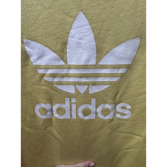 Adidas Mens Original Trefoil Lightweight Crewneck Sweatshirt Yellow Mens Small - Picture 3 of 7